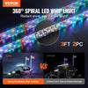 VEVOR 2 PCS 3 FT Whip Light, APP & RF Remote Control Led Whip Light, Waterproof 360° Spiral RGB Chasing Lighted Whips with 4 Flags, for UTVs, ATVs, Motorcycles, RZR, Can-am, Trucks, Off-road, Go-karts