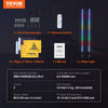 VEVOR 2 PCS 3 FT Whip Light, APP & RF Remote Control Led Whip Light, Waterproof 360° Spiral RGB Chasing Lighted Whips with 4 Flags, for UTVs, ATVs, Motorcycles, RZR, Can-am, Trucks, Off-road, Go-karts