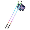 VEVOR 2 PCS 3 FT Whip Light, APP & RF Remote Control Led Whip Light, Waterproof 360° Spiral RGB Chasing Lighted Whips with 4 Flags, for UTVs, ATVs, Motorcycles, RZR, Can-am, Trucks, Off-road, Go-karts