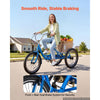 VEVOR Adult Tricycle 20 inch Trike for Adult 3 Wheel Cruiser Bike, with Cargo Basket, Adjustable Seat, and Double-Wall Wheel Rims, Carbon Steel Shopping Picnic Tricycles for Women, Men, Seniors
