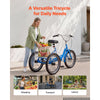 VEVOR Adult Tricycle 20 inch Trike for Adult 3 Wheel Cruiser Bike, with Cargo Basket, Adjustable Seat, and Double-Wall Wheel Rims, Carbon Steel Shopping Picnic Tricycles for Women, Men, Seniors
