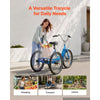 VEVOR Adult Tricycle 24 inch 7 Speed Trikes for Adult 3 Wheel Cruiser Bike, w/ Cargo Basket, Adjustable Seat, and Double-Wall Wheel Rims, Carbon Steel Shopping Tricycles for Women, Men, Senior (Blue)