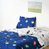 VEVOR Kids Comforter Set, 5 Pieces, Twin Bedding Sets with 1 Comforter, 1 Flat Sheet, 1 Fitted Sheet, 2 Pillowcases, Soft Microfiber & Space Printed, Bedding Comforter Sets for Boys Girls Teen