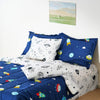 VEVOR Kids Comforter Set, 7 Pieces, Twin Bedding Sets with 1 Comforter, 1 Flat Sheet, 1 Fitted Sheet, 4 Pillowcases, Soft Microfiber & Space Printed, Bedding Comforter Sets for Boys Girls Teen