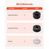 VEVOR Body Mount Bushing Kit, Compatible with 1999-2014 Chevy Silverado & Sierra 1500/2500, 24 PCS Polyurethane Body Mount Kit, Durable Components for Improving Bumpy Driving Performance, Black