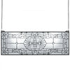 VEVOR Stained Glass Window Panel, 35.2" x 13" Tiffany Style Hanging Transom Window Panel with Chain, Large Horizontal Rectangle Stain Glass, Vintage Traditional Art Handcrafts for Kitchen Home Decor