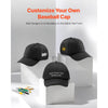 VEVOR Baseball Cap, Plain Baseball Hat with Breathable Pure Cotton Fabric, Adjustable Size, Blank 12 Pack Bulk Caps Ideal for Running, Workouts or Outdoor Activities, 12 Pcs, Black