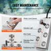 VEVOR Ultrasonic Mist Maker 6 Head, 4500mL/H Ultrasonic Fogger, Mist Maker with 165W IP67 Waterproof Power Supply, Buoy, Replacement Discs, for Pond, Garden, Rockery, Greenhouse, Halloween Decoration