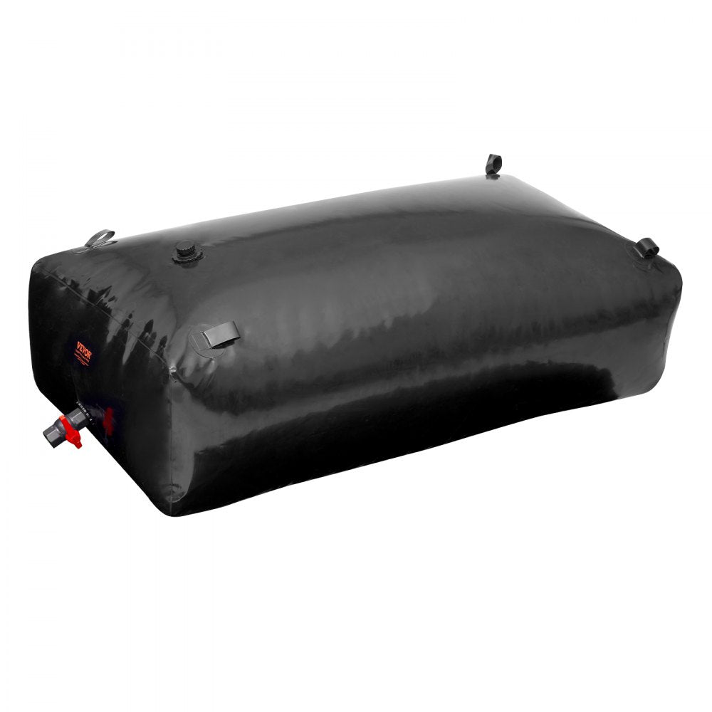 VEVOR 1000L/264 Gallon Water Storage Bladder, RV Water Tank, 1000D PVC Collapsible Water Storage Containers, Large Capacity Soft Water Bag, Portable Water Bladder, Fire Prevention, Camping, Emergency