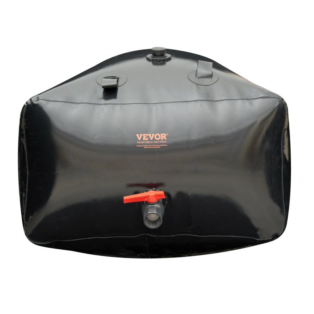 VEVOR 1000L/264 Gallon Water Storage Bladder, RV Water Tank, 1000D PVC Collapsible Water Storage Containers, Large Capacity Soft Water Bag, Portable Water Bladder, Fire Prevention, Camping, Emergency