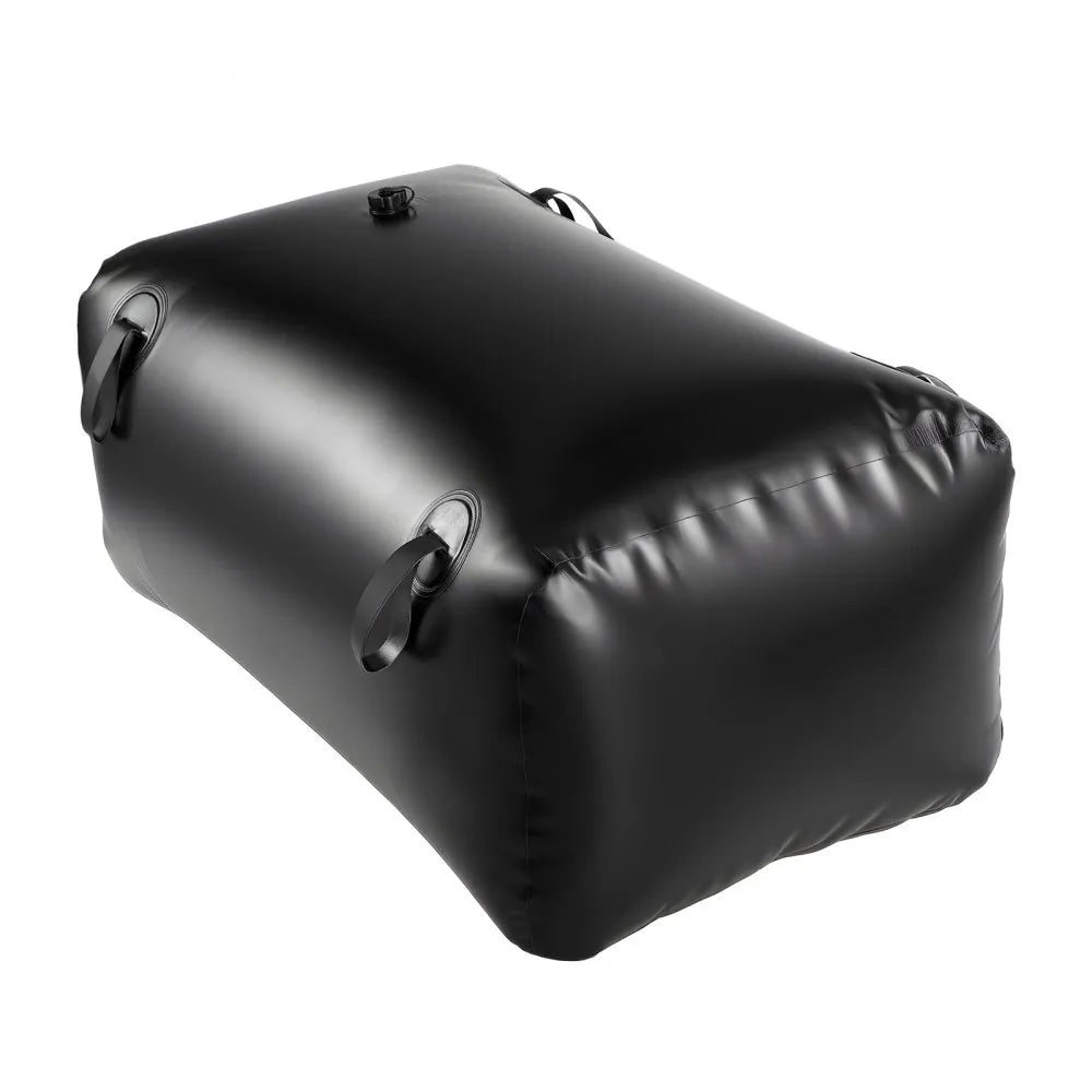 VEVOR Water Storage Bladder, 63.4 Gal Collapsible Water Storage Bag, Wear-Resistant 1000D PVC Soft Waters Bag, Leakproof Camping Tank Containers for Garden Irrigation RV Emergency Use, Black