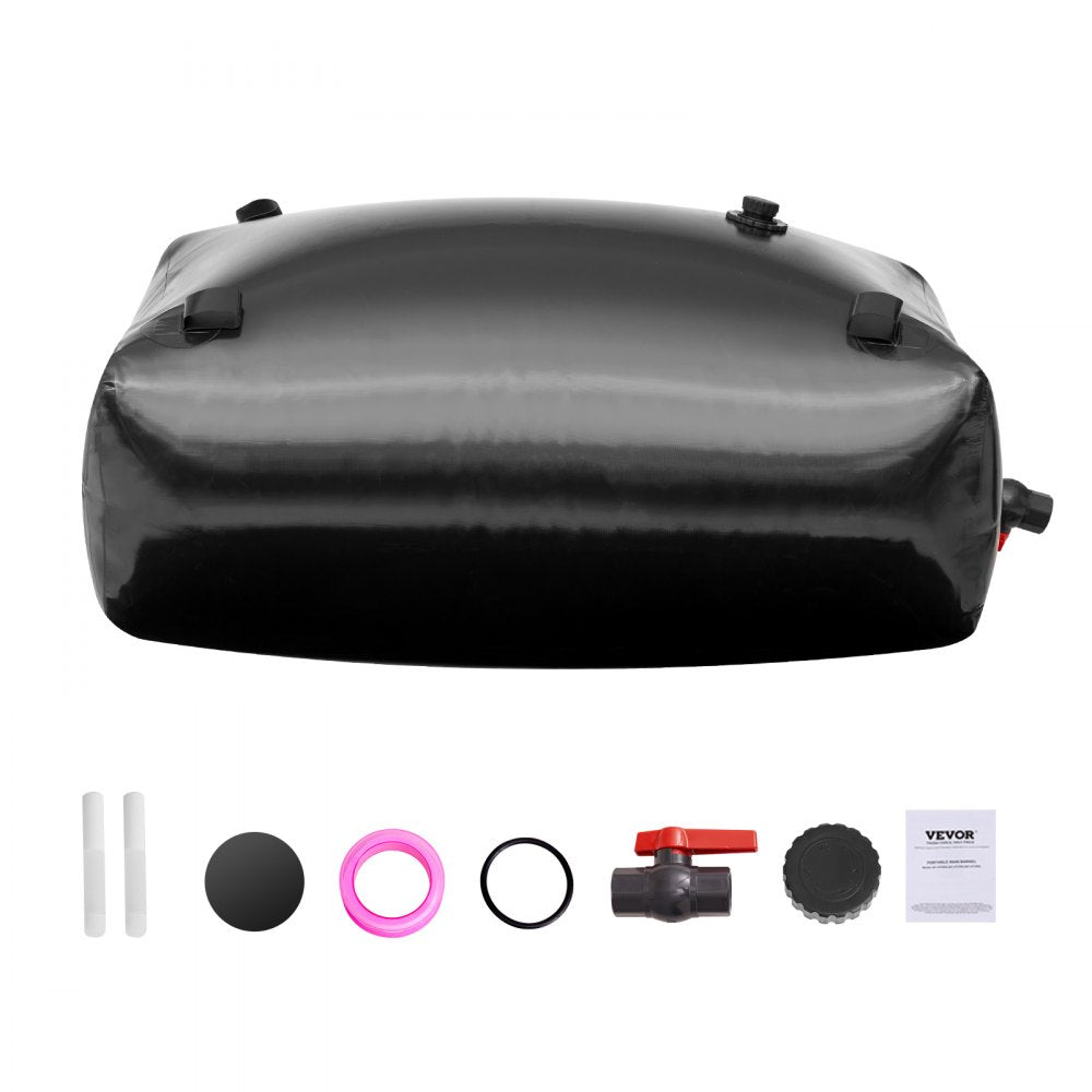 VEVOR 330L/87.17 Gallon Water Storage Bladder, RV Water Tank, 1000D PVC Collapsible Water Storage Containers, Large Capacity Soft Water Bag, Portable Water Bladder, Fire Prevention, Camping, Emergency