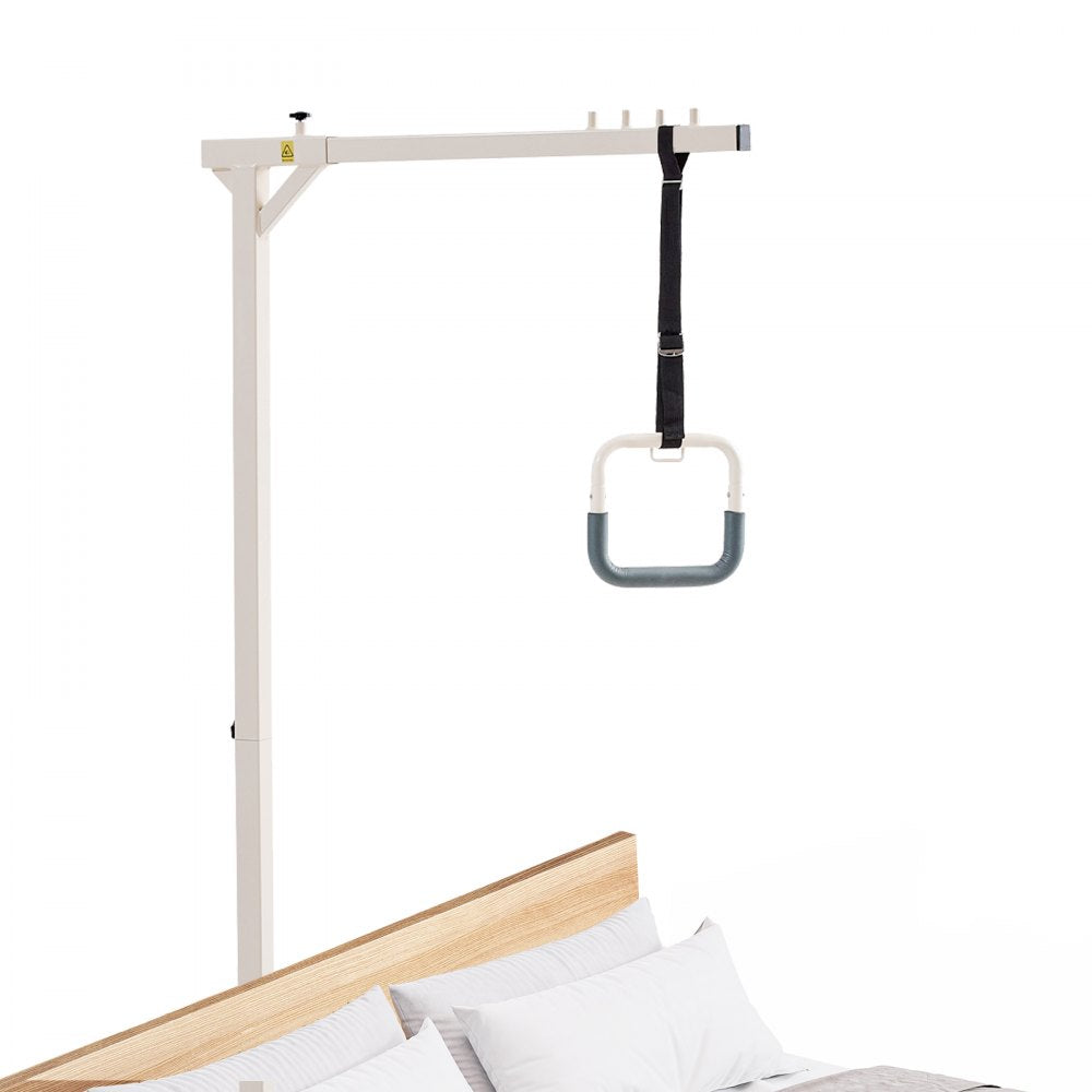 VEVOR Trapeze Bar for Bed Mobility, Heavy-Duty Steel Free Standing Trapeze Bar 250 LBS Weight Capacity, Hospital Bed Pull Up Assist for Elderly & Disabled, Ideal for Hospitals, Nursing Home, Home Care