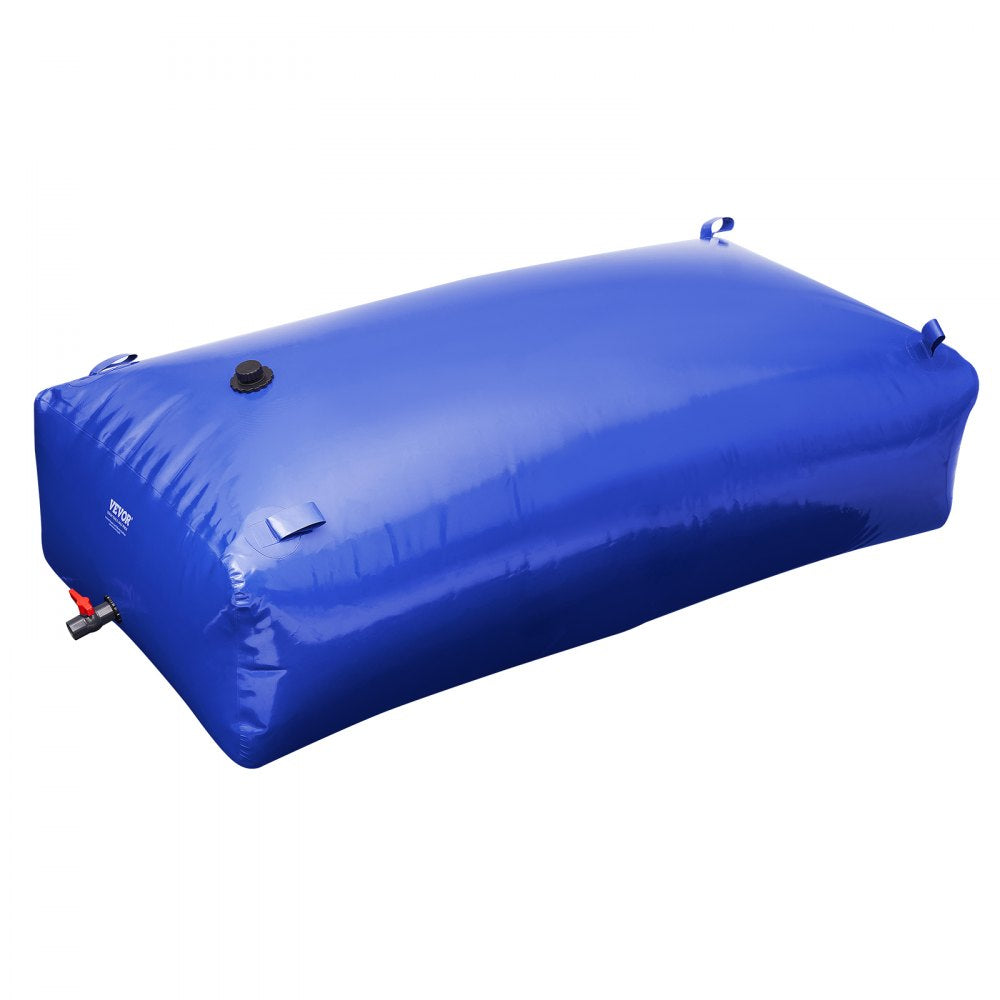 VEVOR 1000L/264 Gallon Water Storage Bladder, RV Water Tank, 1000D Blue PVC Collapsible Water Storage Containers, Large Capacity Soft Water Bag, Portable Water Bladder, Fire Prevention, Camping