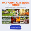 VEVOR 330L/87 Gallon Water Storage Bladder, RV Water Tank, 1000D Blue PVC Collapsible Water Storage Containers, Large Capacity Soft Water Bag, Portable Water Bladder, Fire Prevention, Camping