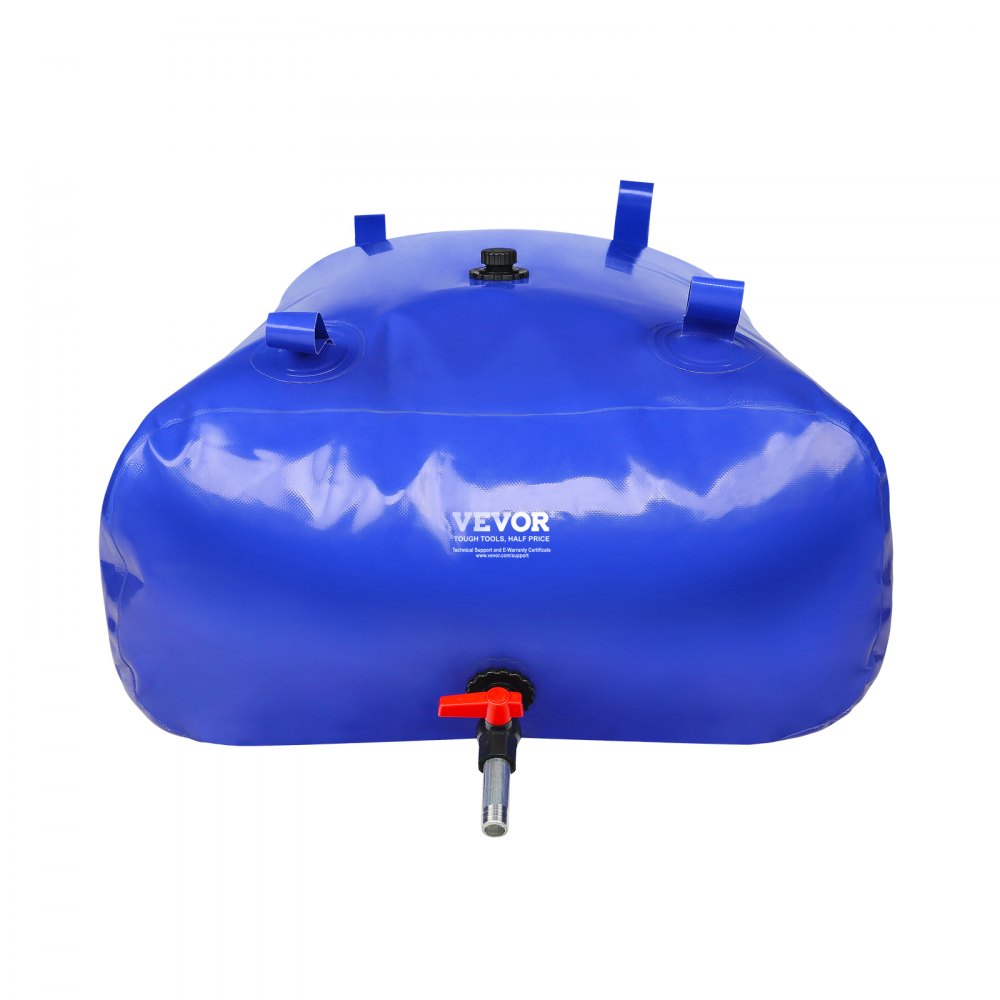 VEVOR 330L/87 Gallon Water Storage Bladder, RV Water Tank, 1000D Blue PVC Collapsible Water Storage Containers, Large Capacity Soft Water Bag, Portable Water Bladder, Fire Prevention, Camping