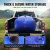VEVOR 400L/105.7 Gallon Water Storage Bladder, RV Water Tank, 1000D Blue PVC Collapsible Water Storage Containers, Large Capacity Soft Water Bag, Portable Water Bladder, Fire Prevention, Camping