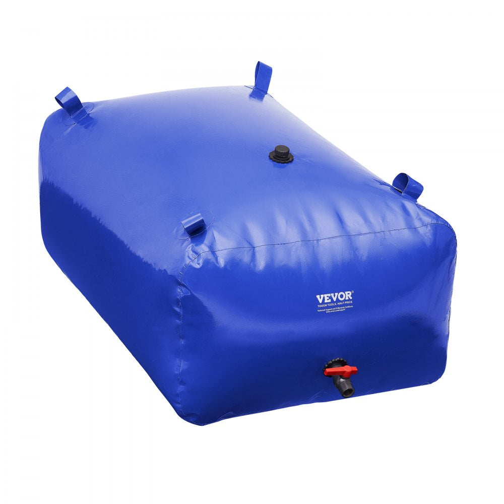 VEVOR 400L/105.7 Gallon Water Storage Bladder, RV Water Tank, 1000D Blue PVC Collapsible Water Storage Containers, Large Capacity Soft Water Bag, Portable Water Bladder, Fire Prevention, Camping