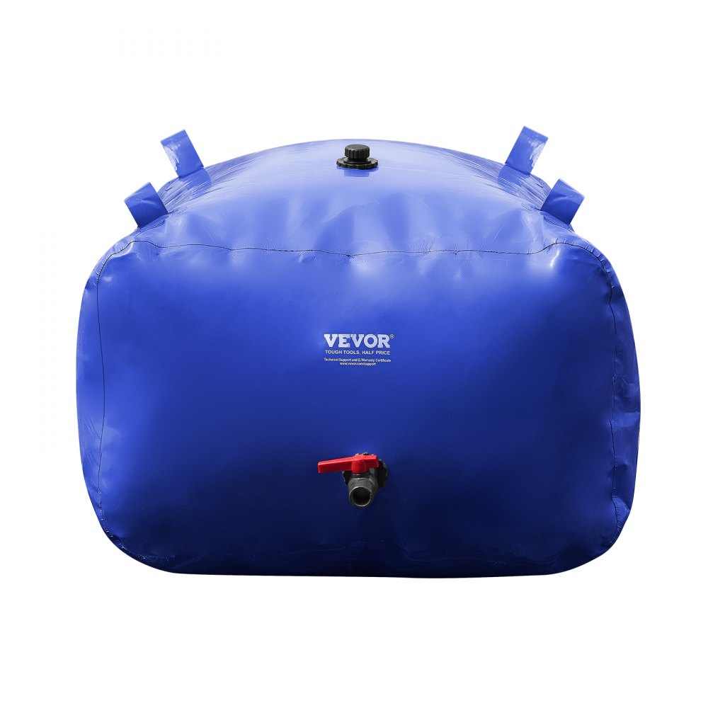 VEVOR 400L/105.7 Gallon Water Storage Bladder, RV Water Tank, 1000D Blue PVC Collapsible Water Storage Containers, Large Capacity Soft Water Bag, Portable Water Bladder, Fire Prevention, Camping