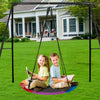 VEVOR Tree Swing, 40 Inch Saucer Swing, 750lbs Weight Capacity, 900D Oxford Fabric Swing Seat with 2 Tree Hanging Straps and Adjustable Multi-Strand Ropes, Round Swing for Kids Outdoor, Multicolor