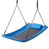 VEVOR Platform Tree Swing for Kids and Adults 700 lbs 60" Rectangle Blue, for Backyard Outdoor & Indoor, 900D Oxford Fabric Giant Seat with 2 Hanging Straps, Adjustable Ropes and Curved Edge Design