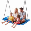 VEVOR Platform Tree Swing for Kids and Adults 700 lbs 60" Rectangle Blue, for Backyard Outdoor & Indoor, 900D Oxford Fabric Giant Seat with 2 Hanging Straps, Adjustable Ropes and Curved Edge Design