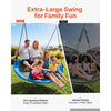 VEVOR Tree Swing 60" Saucer Swing for Kids & Adults 700 lbs Weight Capacity, for Backyard Outdoor & Indoor, 360° Rotation, 900D Oxford Fabric Round Seat with 2 Hanging Straps & Adjustable Ropes, Blue