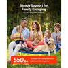 VEVOR Tree Swing 60" Saucer Swing for Kids & Adults 700 lbs Weight Capacity, for Backyard Outdoor & Indoor, 360° Rotation, 900D Oxford Fabric Round Seat with 2 Hanging Straps & Adjustable Ropes, Blue