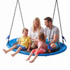 VEVOR Tree Swing 60" Saucer Swing for Kids & Adults 700 lbs Weight Capacity, for Backyard Outdoor & Indoor, 360° Rotation, 900D Oxford Fabric Round Seat with 2 Hanging Straps & Adjustable Ropes, Blue