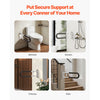 VEVOR Toilet Safety Rail, 23.8 Inch U-Shaped Handicap Grab Bar, Foldable Senior Safety Pole, Flip Up Toilet Grab Bar with Anti-Slip Support Handle, 300 Lb Load Capacity for Elderly, Disabled, Pregnant