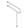 VEVOR Toilet Safety Rail, 31.5 Inch U-Shaped Handicap Grab Bar, 304 Stainless Steel Senior Safety Pole, Toilet Grab Bars with Anti-Slip Handle, 300 Lbs Load Capacity Security Handrail with Support Leg