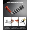 VEVOR Dent Puller Kit, Paintless Car Dent Removal Tool, Auto Fender Damage Repair Puller Lifter with Curved Rod, Crowbar, Rubber Hammer, Airbag, Detachable & Repair Pens, Replacement Heads Tools Kit