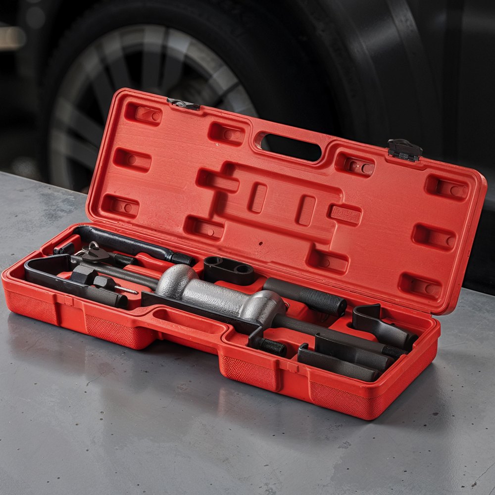 VEVOR Dent Puller Kit, 10 lbs 13-in-1 Slide Hammer Dent Removal Kit, Heavy-Duty Auto Body Truck Repair Automotive Damage Remover Tool Repair Frame with Carrying Case, Extension Rod, Non-Slip Handle