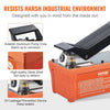 VEVOR Air Hydraulic Pump, 10,000 PSI 1/2 Gal Reservoir, NPT 3/8" Oil Outlet, NPT 1/4" Inlet, 6.6 ft Pipe, Foot Actuated Hydraulic Pump Air Treadle for Auto Body Frame Machines and Pulling Post, Orange
