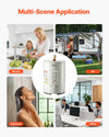 VEVOR 6 Gallon Electric Tank Water Heater, 1600W Point-of-Use Hot Water Heater with LED Display, Knob Control, Top Outlet, 120V Storage Design with T&P Valve for Studio Apartments, RVs, Gray