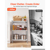 VEVOR Stainless Steel Shelving 3-Tier 23.6 x 13.8 x 35.5 in Storage Rack, for Kitchen Pantry Garage, 300 lb Per Shelf Heavy-Duty Freestanding Organizer with 3-Level Adjustable Shelves, Leveling Feet