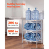 VEVOR Stainless Steel Shelving 3-Tier 23.6 x 13.8 x 35.5 in Storage Rack, for Kitchen Pantry Garage, 300 lb Per Shelf Heavy-Duty Freestanding Organizer with 3-Level Adjustable Shelves, Leveling Feet