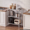 VEVOR Stainless Steel Shelving 3-Tier 23.6 x 13.8 x 35.5 in Storage Rack, for Kitchen Pantry Garage, 300 lb Per Shelf Heavy-Duty Freestanding Organizer with 3-Level Adjustable Shelves, Leveling Feet