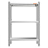 VEVOR Stainless Steel Shelving 3-Tier 23.6 x 13.8 x 35.5 in Storage Rack, for Kitchen Pantry Garage, 300 lb Per Shelf Heavy-Duty Freestanding Organizer with 3-Level Adjustable Shelves, Leveling Feet
