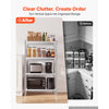 VEVOR Stainless Steel Shelving 4-Tier 23.6 x 13.9 x 51.4 in Storage Rack, for Kitchen Pantry Garage, 300 lb Per Shelf Heavy-Duty Organizer with 3-Level Adjustable Shelves, 6 Hooks, Leveling Feet
