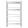 VEVOR Stainless Steel Shelving 4-Tier 23.6 x 13.9 x 51.4 in Storage Rack, for Kitchen Pantry Garage, 300 lb Per Shelf Heavy-Duty Organizer with 3-Level Adjustable Shelves, 6 Hooks, Leveling Feet