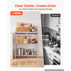 VEVOR Stainless Steel Shelving 3-Tier 31.5 x 15.8 x 35.4 in Storage Rack, for Kitchen Pantry Garage, 300 lb Per Shelf Heavy-Duty Organizer with 3-Level Adjustable Shelves, 6 Hooks, Leveling Feet