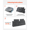 VEVOR Headboard Pillow, Queen Size Wedge Headboard Pillow with 2 Side Pockets and 2 Headrests, Bed Wedge Pillow with Washable Flannel Cloth, for Reading, Gaming, Resting, Working in Bed, Grey