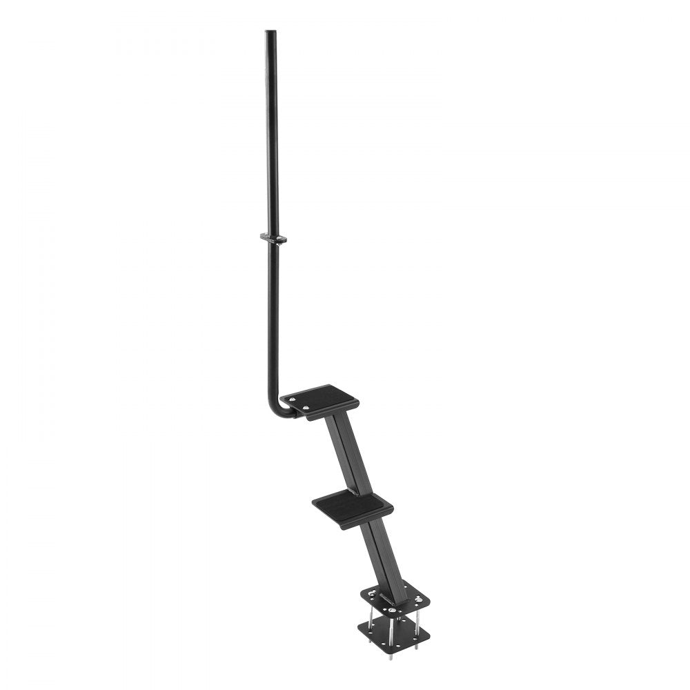 VEVOR Boat Trailer Steps, 2-Step, Heavy-Duty Boat Trailer Steps with Handle, Non-Slip Surface, 3 Mounting Angle Options, Carbon Steel Ladder Suitable for 3" x 3"/3" x 5"/4" x 4" Frame, Bottom Mounting