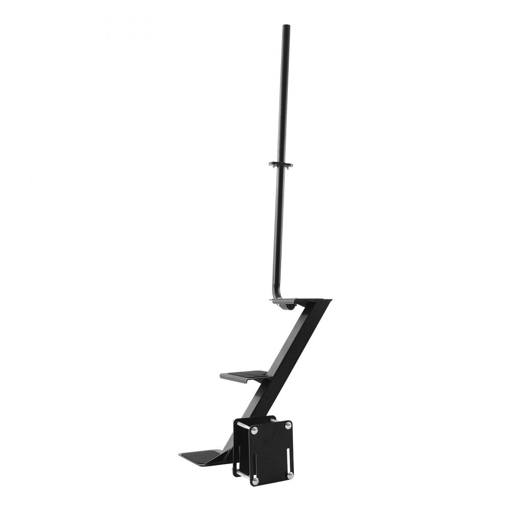 VEVOR Boat Trailer Steps, 3-Step, Heavy-Duty Boat Trailer Steps with Handle, Non-Slip Surface, 3 Mounting Angle Options, Carbon Steel Ladder Suitable for 3" x 3"/3" x 5"/4" x 4" Frame, Side Mounting
