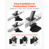 VEVOR Boat Trailer Steps, 3-Step, Heavy-Duty Boat Trailer Steps with Handle, Non-Slip Surface, 3 Mounting Angle Options, Carbon Steel Ladder Suitable for 3" x 3"/3" x 5"/4" x 4" Frame, Bottom Mounting