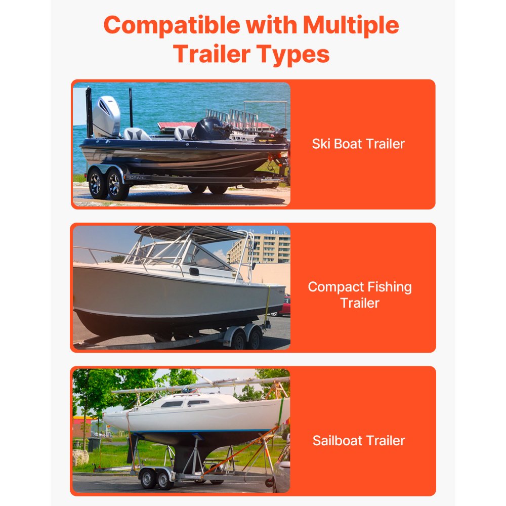 VEVOR Boat Trailer Guide, 48″ Adjustable Design Trailer Guide Poles, 2PCS High-Hardness Steel Trailer Guide-Ons, Trailer Guides with PVC Pipes, for Ski Boat, Fishing Boat or Sailboat Trailer