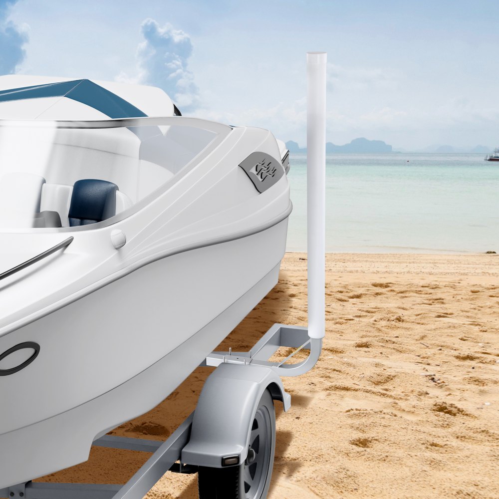VEVOR Boat Trailer Guide, 48″ Adjustable Design Trailer Guide Poles, 2PCS High-Hardness Steel Trailer Guide-Ons, Trailer Guides with PVC Pipes, for Ski Boat, Fishing Boat or Sailboat Trailer