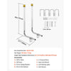 VEVOR Boat Trailer Guide, 46 in with LED Light Trailer Guide Poles, 2PCS High-Hardness Steel Guide-Ons, Wide Adjustable Trailers Guides with PVC Pipes, for Ski Boat, Fishing Boat or Sailboat Trailers