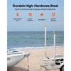 VEVOR Boat Trailer Guide, 65.7 in with LED Light Trailer Guide Poles, 2PCS High-Hardness Steel Guide-Ons, Wide Adjustable Trailers Guides with PVC Pipes, for Ski Boat, Fishing Boat, Sailboat Trailers